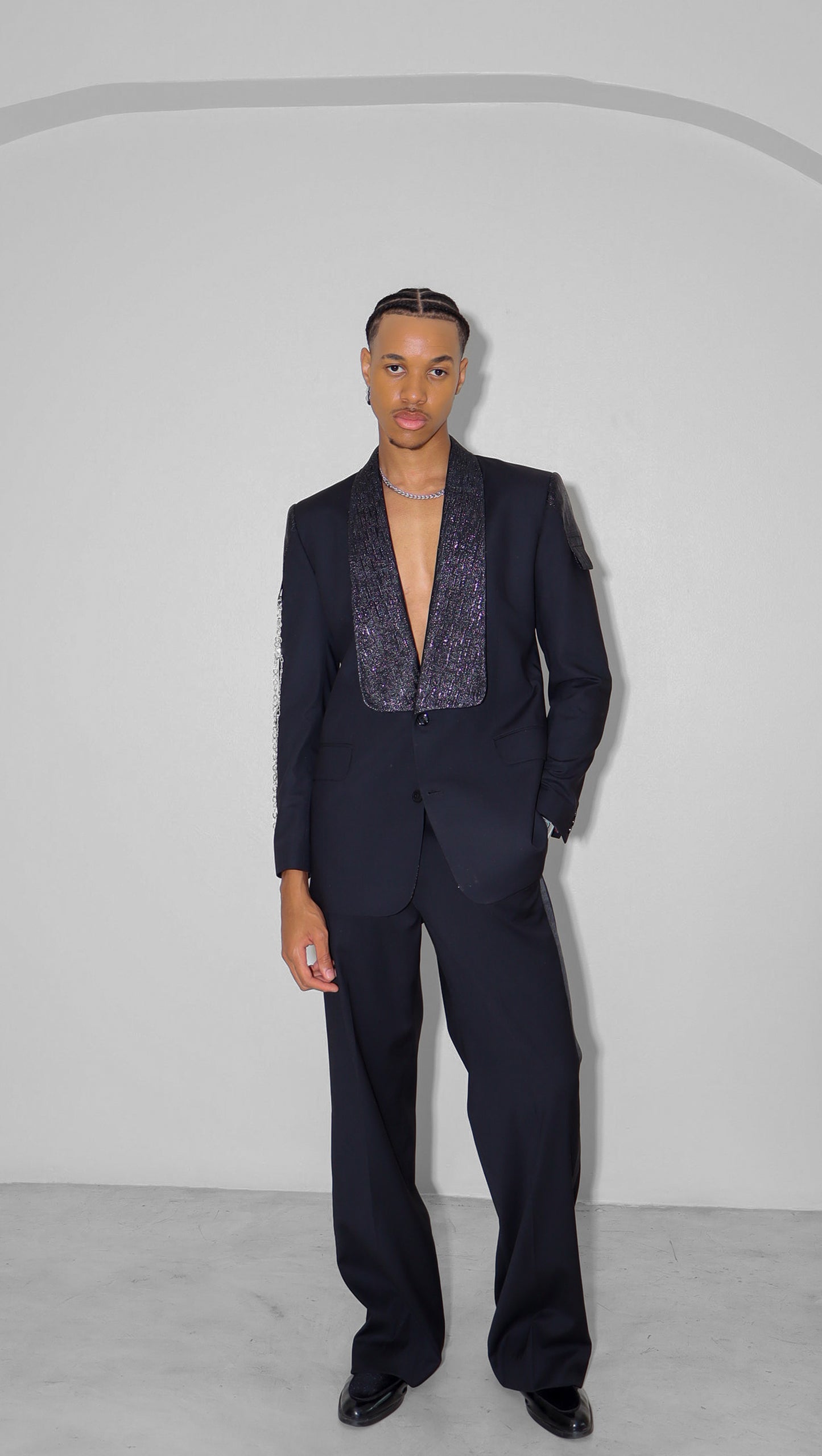 Black James Tailored Trousers