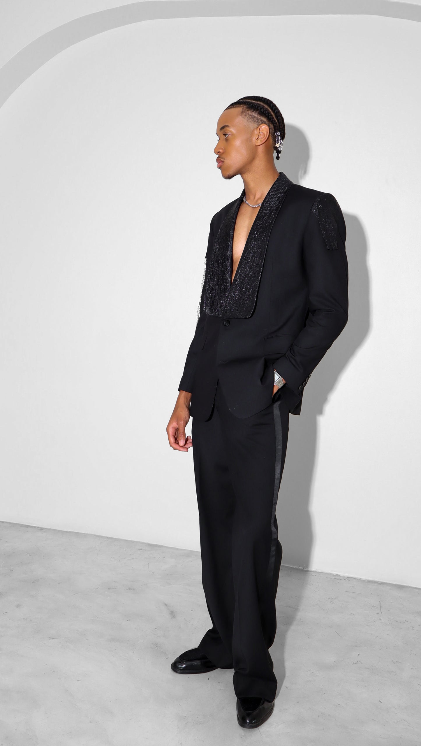 Black James Tailored Trousers